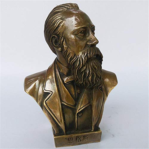 LIANGRAN Skulptur Ornamente Sowjetischer Marxismus Friedrich Engels Büste Bronze Statue Figuren Kunsthandwerk Heimtextilien L3426, Mehrfarbig von LIANGRAN