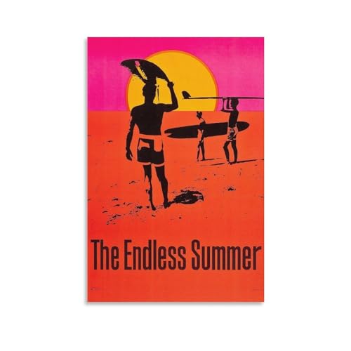 LIANGSHUANG 1966 Surf Dokumentarfilm The Endless Summer Poster Wandkunst Poster Scroll Leinwand Gemälde Bild Wohnzimmer Dekor Zuhause 60 x 90 cm von LIANGSHUANG