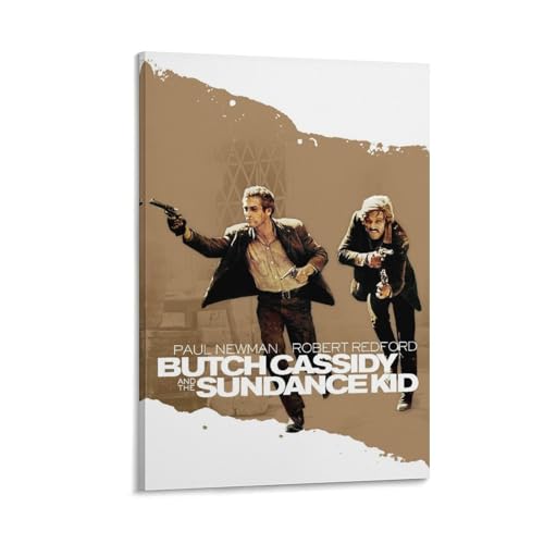 LIANGSHUANG 1969 Western Film Butch Cassidy And The Sundance Kid Poster Bild Druck Wandkunst Poster Malerei Leinwand Poster Kunstwerke Zimmer Ästhetisch 60 x 90 cm von LIANGSHUANG