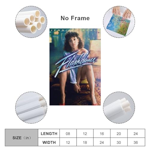 LIANGSHUANG 1983 Romantisches Drama Tanzfilm Flashdance Poster Bild Druck Wandkunst Poster Malerei Leinwand Poster Kunstwerke Zimmer Ästhetisch 60 x 90 cm von LIANGSHUANG