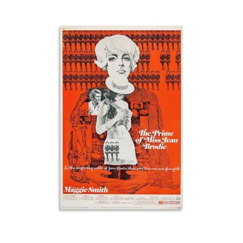 LIANGSHUANG Poster mit britischem Drama-Film "The Prime of Miss Jean Brodie" von 1969, Leinwand-Kunstposter und Wandkunstdruck, moderne Familiendekoration, Poster, 50 x 75 cm von LIANGSHUANG