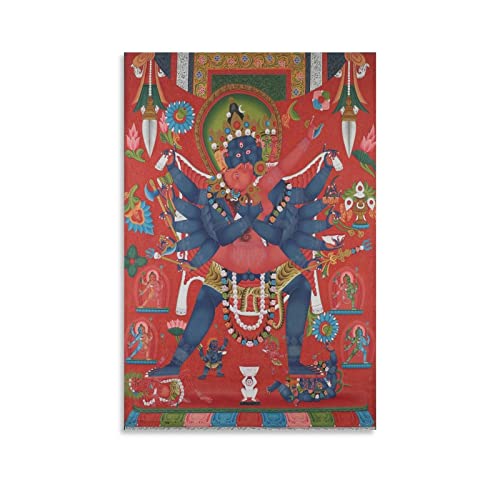 LIANGSHUANG Tibetisch-buddhistische Gottheit Chakrasamvara Poster Kunstwerke Bild Druck Poster Wandkunst Malerei Leinwand Dekor Home Poster 20 x 30 cm von LIANGSHUANG