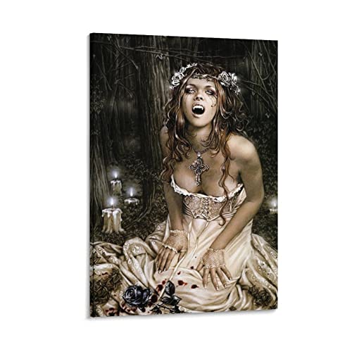 LIANGSHUANG Victoria Frances Poster mit Vampirmädchen-Motiv, Wandkunst, Gemälde, Leinwanddrucke, Dekor-Poster, Kunstwerke, 40 x 60 cm von LIANGSHUANG