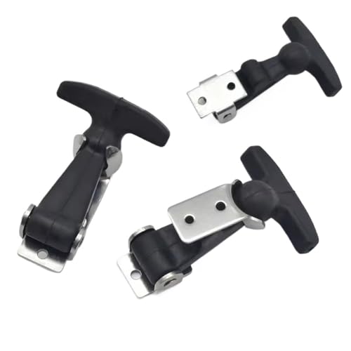 1 Stück verzinkte Riegel Schnallenhalter interner Knopfhaken Gummi elastische Fahrzeugstoßdämpfung Motorabdeckung Haspe(Big SUS304) von LIANKUOD