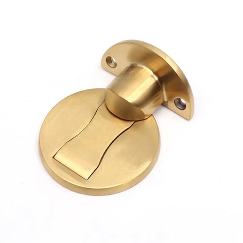 Edelstahl Verdeckter Bodensauger-Türstopper Punch-free Magnetischer Bodensauger-Türstopper 1St(Brushed Gold) von LIANKUOD