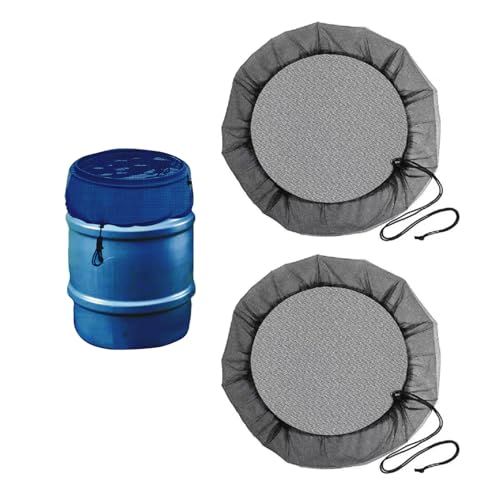 LIANRISES 2 Stück Regentonnen Netz 80cm MüCkenlarven Regentonne Deckel Regentonne Regentonnenabdeckung Regentonnen Netz Mit Gummizug Regentonne Abdeckung von LIANRISES