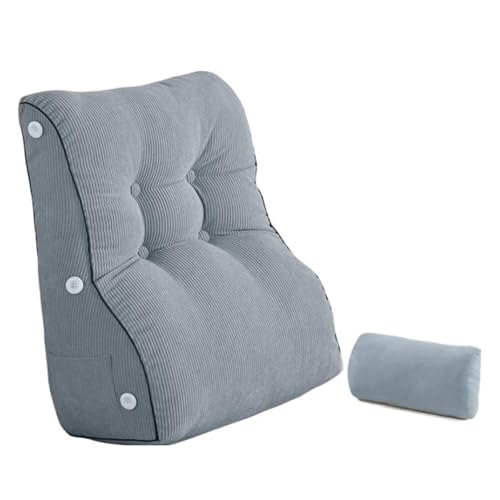 Bequemes Dreieckskissen für den Nachttisch, Taillenschützendes Nachttischkissen, Leicht zu reinigen, Verformt sich nach längerer Zeit nicht so leicht, Geeignet für den Heimgebrauch(blue,65*55*28cm von LIANTIAN