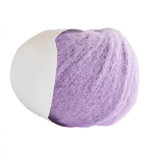 Haarfreies Garn, Plüschgarn, hautfreundlicher Komfort, leicht und dennoch warm, hervorragend zum Basteln von Stofftieren und Accessoires.(Purple,50g/Skein) von LIANTIAN
