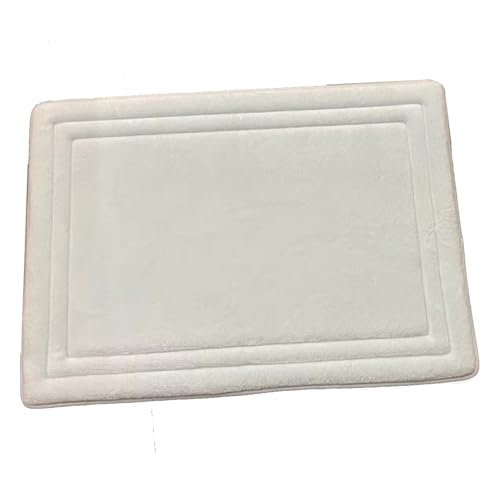 LIANTIAN Bequeme Bodenmatte, moderner Badezimmerteppich, leicht zu reinigen, wertet die Wohnkultur auf, geeignet für den Heimgebrauch(White,50 * 80 * 1.8CM) von LIANTIAN