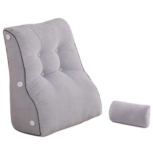 LIANTIAN Dekoratives Lesekissen, orthopädische Nackenstütze, passt Sich dem menschlichen Körperdesign an, abnehmbar und reinigbar, geeignet für zu Hause(Gray,65 * 55 * 28cm) von LIANTIAN