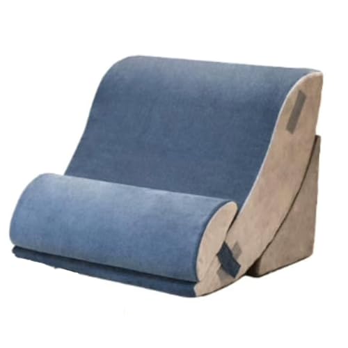 LIANTIAN Ergonomisches Schlaf-Rückenlehnenkissen, Slope Care Pads, Gute Unterstützung, natürliche Rückenpassform, geeignet für zu Hause(Gray Blue,56 * 20 * 69cm) von LIANTIAN