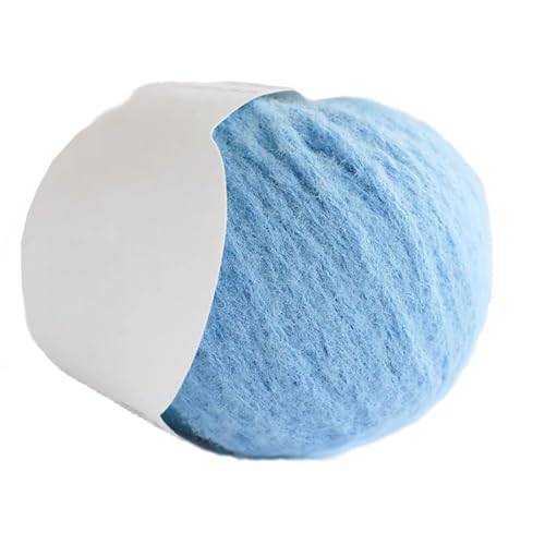 LIANTIAN Flauschiges Garn zum Handstricken, weiches Plüschgarn, vielseitig einsetzbar und leicht zu Stricken, perfekt für Verschiedene Bastelprojekte.(Blue,50g/Skein) von LIANTIAN