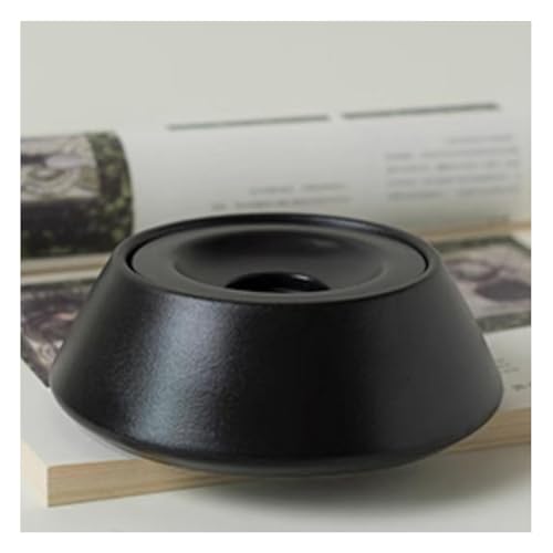 LIANTIAN Keramik-Aschenbecher, winddichter Aschenbecher, Raumdekoration, leicht zu reinigen, geeignet für den Heimgebrauch(Black,13.8 * 10 * 5CM) von LIANTIAN