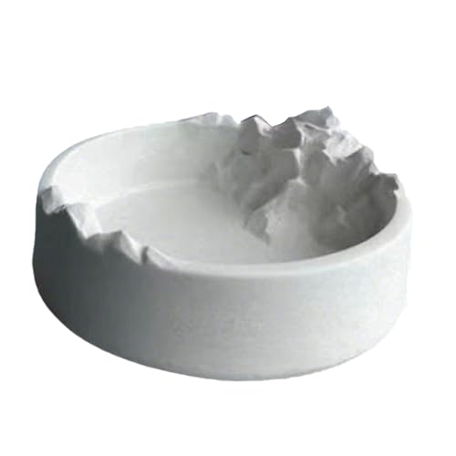 LIANTIAN Kunstzement-Aschenbecher, Kleiner Schreibtisch-Aschenbecher, einfach zu verwenden, leicht zu reinigen, für den Heimgebrauch geeignet(White,10.5 * 10.5 * 5CM) von LIANTIAN