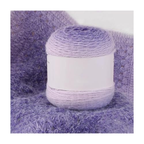 LIANTIAN Leichtes Handstrickgarn, Farbverlaufsstrickgarn, hautfreundlich und angenehm, hochwertige Wärme, zum Stricken geeignet.(Purple,200g/skein) von LIANTIAN