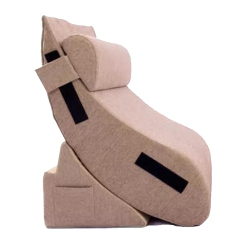 LIANTIAN Memory Foam-Rückenlehnen, Bettkomfortkissen, natürliche Passform auf der Rückseite, leicht zu reinigen, geeignet für zu Hause(Khaki,58 * 27 * 23cm) von LIANTIAN