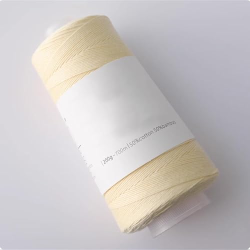LIANTIAN Natürliche Papiergarnschnur, robuster Bambus-Schilffaden, hohe Flexibilität und Biegsamkeit, leicht zu häkeln, für den Heimgebrauch geeignet.(Yellow,200g/skein) von LIANTIAN