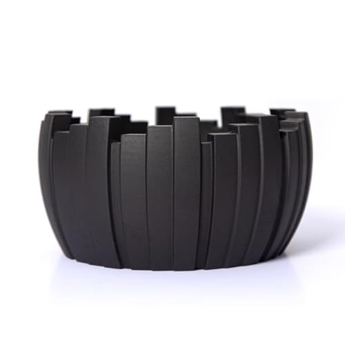 LIANTIAN Nordischer Aschenbecher, Leichter Luxus-Aschenbecher, Schlichtes Design, feuerfest und sturzsicher, geeignet für den Heim-/Bürogebrauch(Black,12 * 12 * 6CM) von LIANTIAN