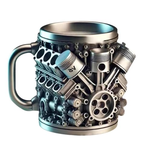 LIANTIAN Tasse mit V8-Motor, EIN einzigartiges Geschenk für Autoliebhaber, aus Harz mit unverwechselbarer Textur, leicht zu reinigen und perfekt für die Präsentation zu Hause.(V6 Silver,15 * 13 * 12) LIANTIAN Tasse mit V8-Motor, EIN einzigartiges Geschenk für Autoliebhaber, aus Harz mit unverwechselbarer Textur, leicht zu reinigen und perfekt für die Präsentation zu Hause.(V6 Silver,15 * 13 * 12) von LIANTIAN