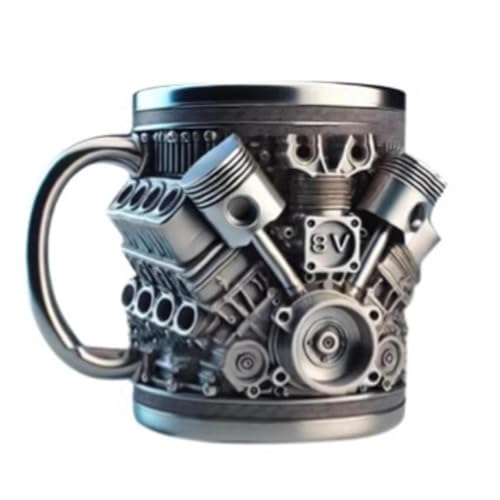 LIANTIAN Tasse mit V8-Motor, EIN einzigartiges Geschenk für Autoliebhaber, aus Harz mit unverwechselbarer Textur, leicht zu reinigen und perfekt für die Präsentation zu Hause.(V8 Silver,15 * 13 * 12) LIANTIAN Tasse mit V8-Motor, EIN einzigartiges Geschenk für Autoliebhaber, aus Harz mit unverwechselbarer Textur, leicht zu reinigen und perfekt für die Präsentation zu Hause.(V8 Silver,15 * 13 * 12) von LIANTIAN