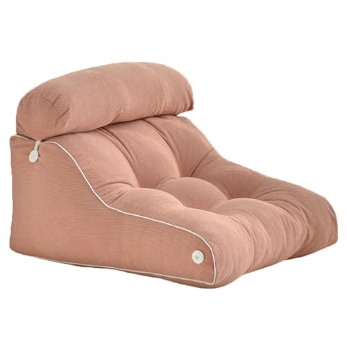 LIANTIAN Verstellbares Stützkissen, Entspannungs-Lesekissen, passt Sich dem menschlichen Körperdesign an, Abnehmbarer Rückenbezug, geeignet für den Heimgebrauch(pink,55 * 57 * 27CM) von LIANTIAN