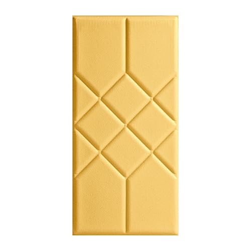 LIANTIAN Wandpolster für Schlafzimmer, Wandpolsterplatten Antikollision, Wandpolster für Kinderspielzimmer, geeignet für Schlafzimmer Kindergarten(Yellow,30 * 60cm) von LIANTIAN