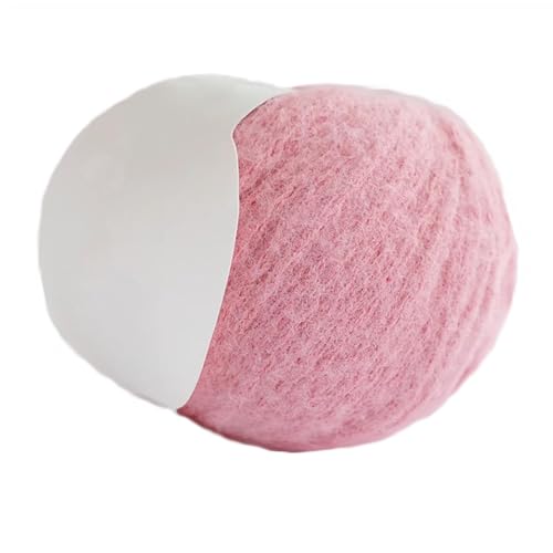 LIANTIAN Weiches, haarfreies Deckengarn, Flauschiges Samtgarn, leicht zu verarbeiten und äußerst pillingbeständig, ideal zum Stricken und Weben.(Pink,50g/Skein) von LIANTIAN