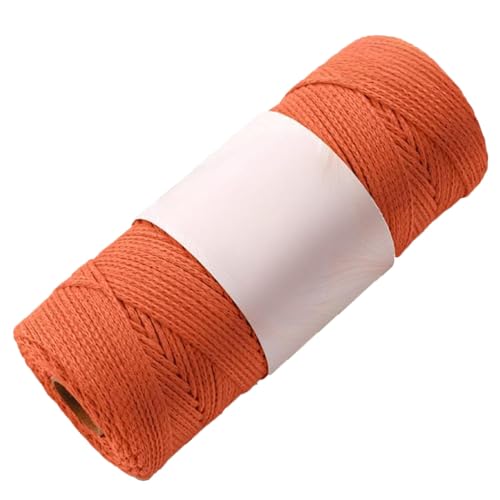 LIANTIAN Weiches Baumwollgarn, Hohle Baumwollkordel, knitterfrei, Abriebfest, hohe Farbechtheit, zum Stricken geeignet.(Orange,165/group) von LIANTIAN