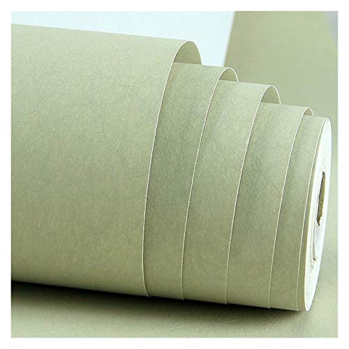 LIANYG Tapete Unifarben Seide Textur Wandpapier Naturgrün Einfarbig Vliestapete Rolle Heimdekoration Selbstklebende Tapete (Farbe: N01301, Maße: 10 m x 53 cm) von LIANYG