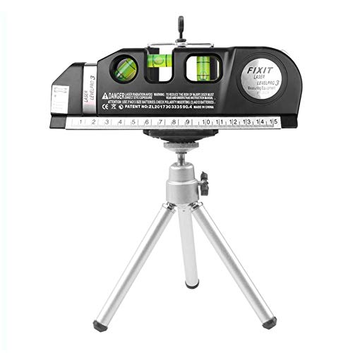 Wasserwaage Selbstnivellierend Mehrzweck Ebene Vertikale Messung mit Niveau Lineal 4 in 1 Infrarot-Level Cross-Linie (Color : Level with Tripod) von LIANYG