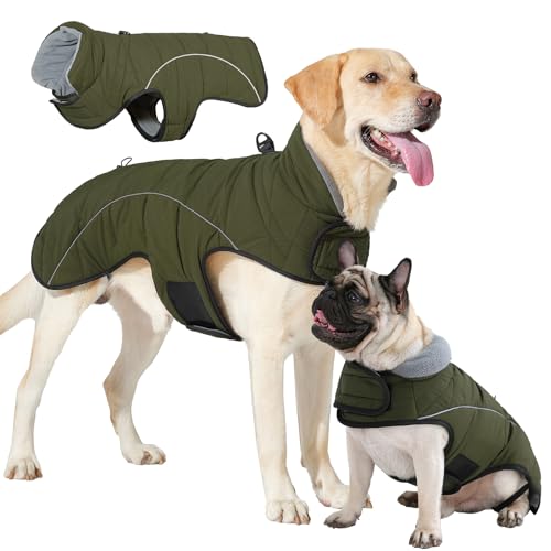 LIANZIMAU Hundejacke Wasserdichter Hundemantel Reflektierende Jacke für kaltes Wetter mit weichem Fleecefutter Warmer Mantel LIANZIMAU Hundejacke Wasserdichter Hundemantel Reflektierende Jacke für kaltes Wetter mit weichem Fleecefutter Warmer Mantel von LIANZIMAU