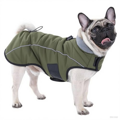 LIANZIMAU Hundejacke Wasserdichter Hundemantel Reflektierende Jacke für kaltes Wetter mit weichem Fleecefutter Warmer Mantel LIANZIMAU Hundejacke Wasserdichter Hundemantel Reflektierende Jacke für kaltes Wetter mit weichem Fleecefutter Warmer Mantel von LIANZIMAU