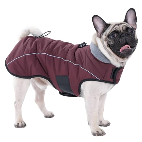 LIANZIMAU Hundejacke Wasserdichter Hundemantel Reflektierende Jacke für kaltes Wetter mit weichem Fleecefutter Warmer Mantel LIANZIMAU Hundejacke Wasserdichter Hundemantel Reflektierende Jacke für kaltes Wetter mit weichem Fleecefutter Warmer Mantel von LIANZIMAU