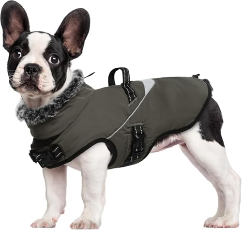 LIANZIMAU Wasserdichter Hundemantel mit Geschirr Wintermantel Hundepullover Fleece Reflektierende Hundejacke Regenmantel für kleine, mittlere und große Hunde LIANZIMAU Wasserdichter Hundemantel mit Geschirr Wintermantel Hundepullover Fleece Reflektierende Hundejacke Regenmantel für kleine, mittlere und große Hunde von LIANZIMAU