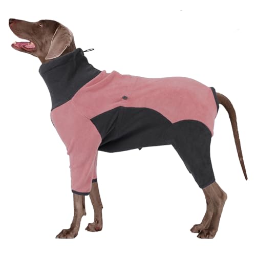 LIANZIMAU Hunde Fleece Wintermantel Hundepullover Fleece Hundemantel Grosse Hunde Fleecejacke mit Beinen Hundebademantel für Kleine Mittelgroße Haustiere Winterjacken Chihuahua Mantel von LIANZIMAU