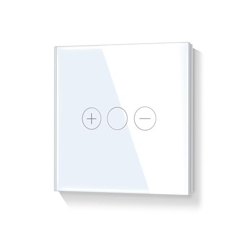 Liaonfoy WIFI Wlan Dimmschalter Unterputz Smart berühren Lichtschalter Glas Touch Screen SchalterLED Dimmer Lichtschalter Weiß 2.4GHz Neutralleiter Wird Benötigt von LIAONFOY