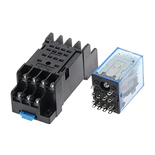 LIBAAZ 1 Satz MY4NJ 14PIN 4DPDT Elektronisches Micro Mini Elektromagnetisches Relais 5A Spule mit PYF14A Sockelsockel DC12V DC24V AC110V 220V 380V (Size : AC 380V) von LIBAAZ