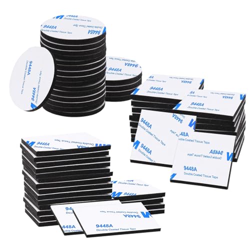 LIBAIDZ 60pcs Klebepads Doppelseitig Extra Stark,Klebeband Doppelseitig,Schaumstoff Klebepads,Schaumstoff Pads,Rund/Rechteckig/Quadratisch von LIBAIDZ