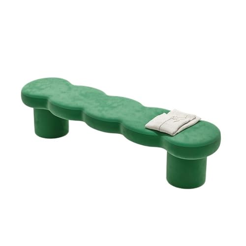 Fensterbank Schlafzimmerbett-Endhocker, Nachttischbank, Lederschuhbank, Garderobenablage, Lange Bank, Sofabank Bettbänke(Green) von LIBANGRONG-888
