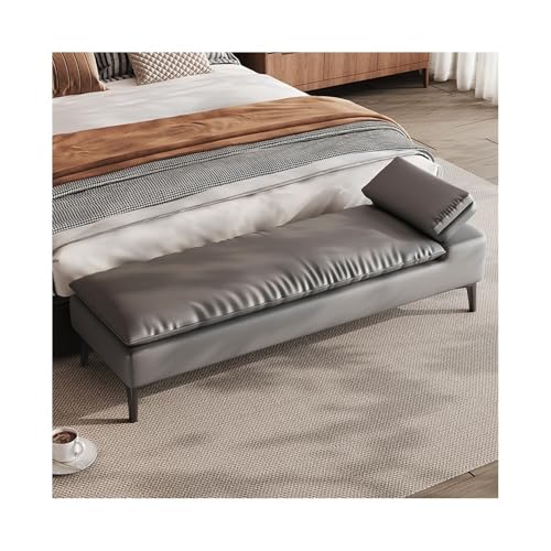 LIBANGRONG-888 Fensterbank Schlafzimmer Nachttisch Hocker High-End Couch Kleiderbank Lange Bank Garderobe Sofa Wohnzimmer Bettbänke(Grigio) von LIBANGRONG-888