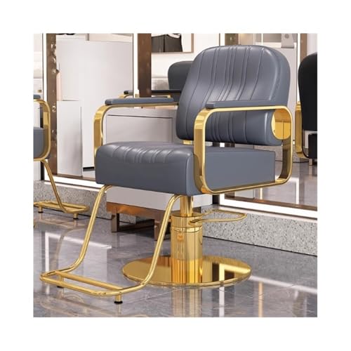 LIBANGRONG-888 Friseurstuhl Salonstuhl Friseurstühle, Friseurstühle, Pflegestühle, Drehbare Und Verstellbare Salonstühle Rollhocker(Gold) von LIBANGRONG-888
