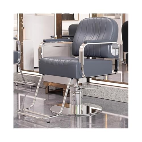 LIBANGRONG-888 Friseurstuhl Salonstuhl Friseurstühle, Friseurstühle, Pflegestühle, Drehbare Und Verstellbare Salonstühle Rollhocker(Silver) von LIBANGRONG-888