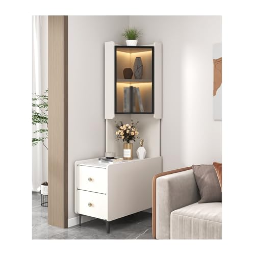 LIBANGRONG-888 Sofatisch, Konsolentisch, Buffetschrank Leichtes Luxus-Schiefersofa-Sideboard, Seitenschrank, Eckschrank, Couchtisch, Wohnzimmersofa, Beistelltisch(Left,60x50x165cm) von LIBANGRONG-888