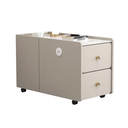 LIBANGRONG-888 Sofatisch, Konsolentisch, Buffetschrank Schiefer Sofa Sideboard Licht Luxus Couchtisch Seitenschrank Eckschrank Wohnzimmer Sofa Beistelltisch(Grigio,90x50x60cm) von LIBANGRONG-888