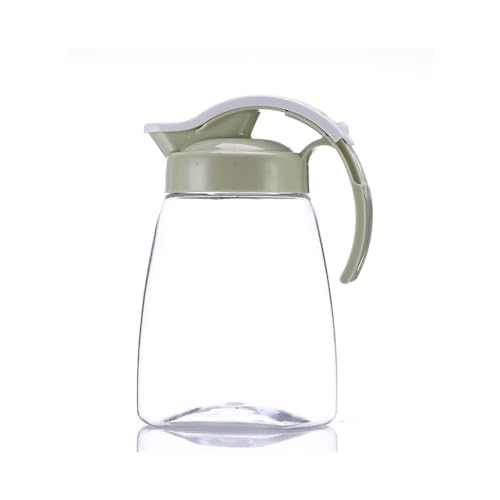 LIBANGRONG-888 Teeservice 1,2 l Wasserkrug aus Kunststoff, kälte- und temperaturbeständig, große Kapazität, Fruchtsaftkrug, Haushaltskühler, Teekanne, Flasche, Trinkgeschirr Teekannenset(Green) von LIBANGRONG-888