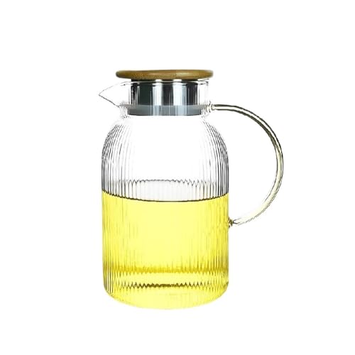 LIBANGRONG-888 Teeservice 1500ml Glaswasserkrug mit Griffdeckel Hitzebeständige Teekanne Kaltes Heißwasser Wasserkocher Kühlschrank Saftkaraffe Teekannenset LIBANGRONG-888 Teeservice 1500ml Glaswasserkrug mit Griffdeckel Hitzebeständige Teekanne Kaltes Heißwasser Wasserkocher Kühlschrank Saftkaraffe Teekannenset von LIBANGRONG-888