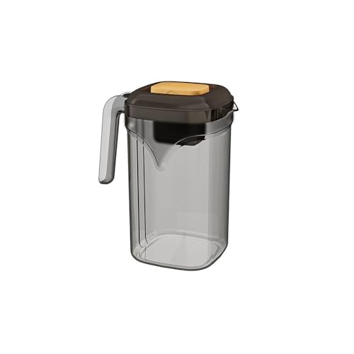 LIBANGRONG-888 Teeservice 2, l Kühlschrank Kaltwasserkrug Sommer Große Kapazität Transparenter Getränkeeimer Küche Schlafzimmer Kunststoff Wasserkrug Teekannenset(Schwarz) von LIBANGRONG-888