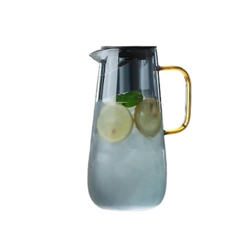 LIBANGRONG-888 Teeservice Verdickter, hitzebeständiger Wasserkrug aus Glas, große Kapazität, Trinkgeschirr for Haushalt und Küche, Karaffe, Milch, Kaffee, Teekanne, 1600 ml Teekannenset von LIBANGRONG-888