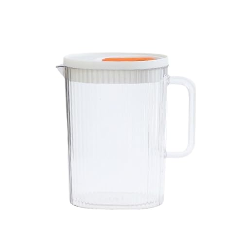 LIBANGRONG-888 Teeservice Wasserkrug mit Deckel, 2, l, Saftbehälter, Wasserkocher for Wasser, Eistee, Saft, Milch Teekannenset(Weiß) von LIBANGRONG-888