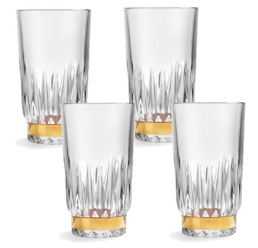 LIBBEY Cocktailglas Longdrinkgläser Winchester Gold Ring (4-teilig) von LIBBEY